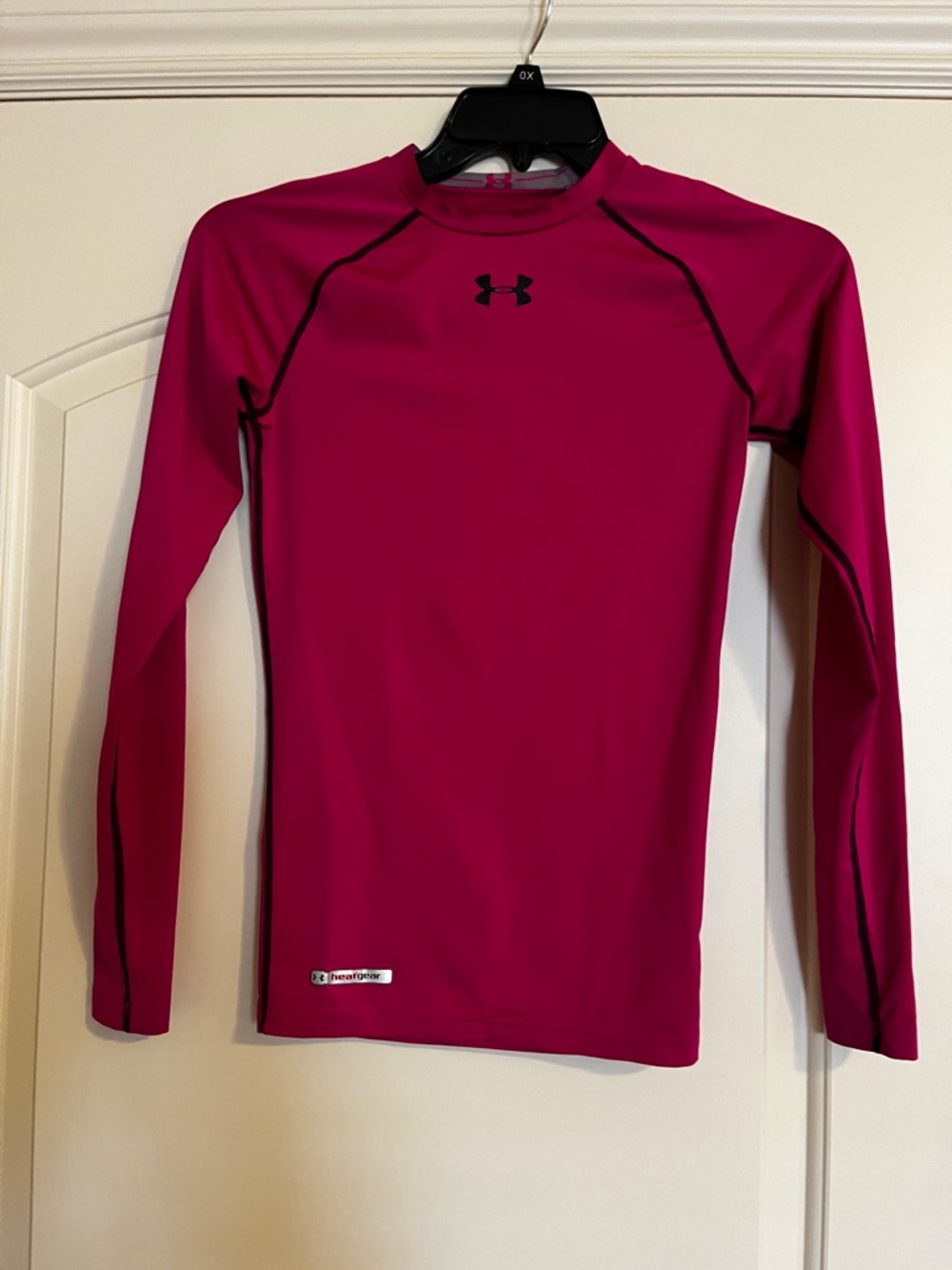 Women’s Under Armour Hot Pink Performance Long Sleeve Top with Black Logo